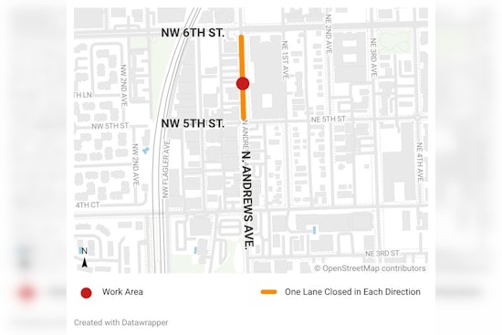 Fort Lauderdale Crews Successfully Repair Water Line Overnight, Restoring Normal Traffic Flow in Flagler Village