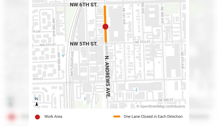 Fort Lauderdale Crews Successfully Repair Water Line Overnight, Restoring Normal Traffic Flow in Flagler Village