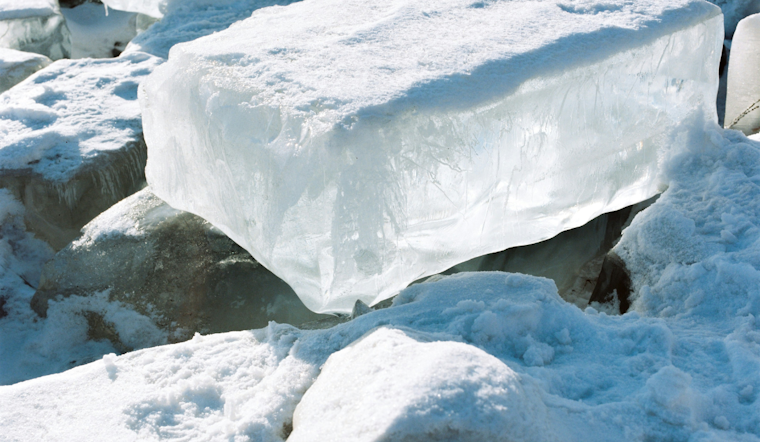 Fort Worth Artist Transforms Snow Day into Texas Rodeo Art with Bucking Bull Ice Sculpture