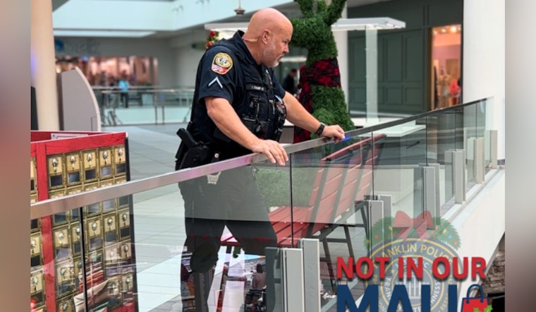 Franklin Police's "Not in Our Mall" Campaign Nets 76 During Holiday Crackdown on Retail Crime