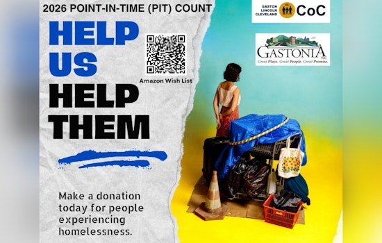 Gastonia Seeks Volunteers for Point-in-Time Count to Address Homelessness in Gaston, Lincoln, and Cleveland Counties