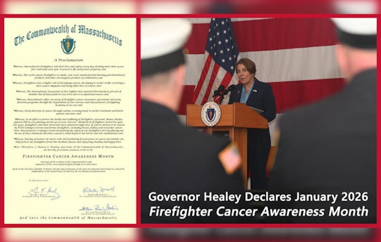 Governor Maura Healey Declares January as Firefighter Cancer Awareness Month to Promote Health Initiatives