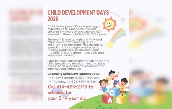 Greendale Public Health Department Launches Child Development Days to Assess Pre-School Readiness