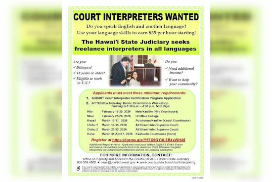 Hawaii Judiciary Seeks Multilingual Talent for 2026 Court Interpreter Workshops Across the Islands