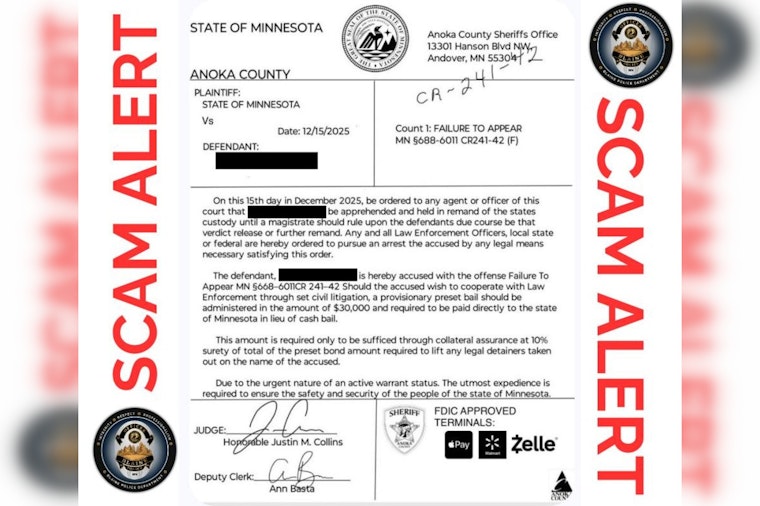 Hennepin County Sheriff's Office Alerts Public to Rising Sophisticated Scams Featuring False Government Seals