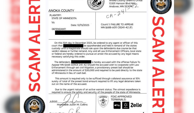 Hennepin County Sheriff's Office Alerts Public to Rising Sophisticated Scams Featuring False Government Seals