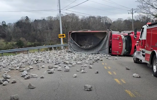 Highway 95 Reopens in Loudon County After Swift Cleanup of Overturned Dump Truck Accident