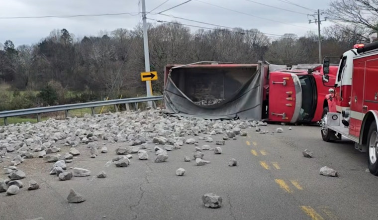 Highway 95 Reopens in Loudon County After Swift Cleanup of Overturned Dump Truck Accident