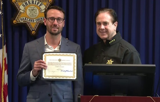 Holly Resident Honored by Oakland County Sheriff for Heroic Rescue of Snowmobiler on Bush Lake