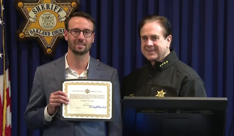 Holly Resident Honored by Oakland County Sheriff for Heroic Rescue of Snowmobiler on Bush Lake