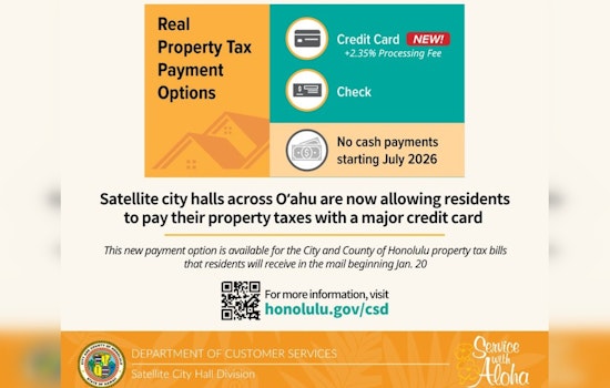 Honolulu Tells Property Owners To Ditch Cash At Satellite City Halls By 2026