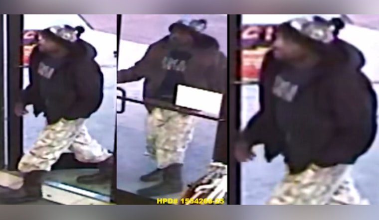Houston Police Seek Public's Help to Identify Suspected Robber in North Freeway Department Store Incident