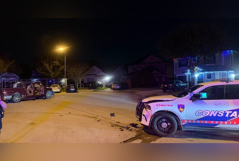 Humble New Year’s Eve Chase Ends With Injured Deputies, Crunched Cop Cars