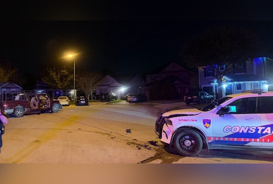 Humble New Year’s Eve Chase Ends With Injured Deputies, Crunched Cop Cars