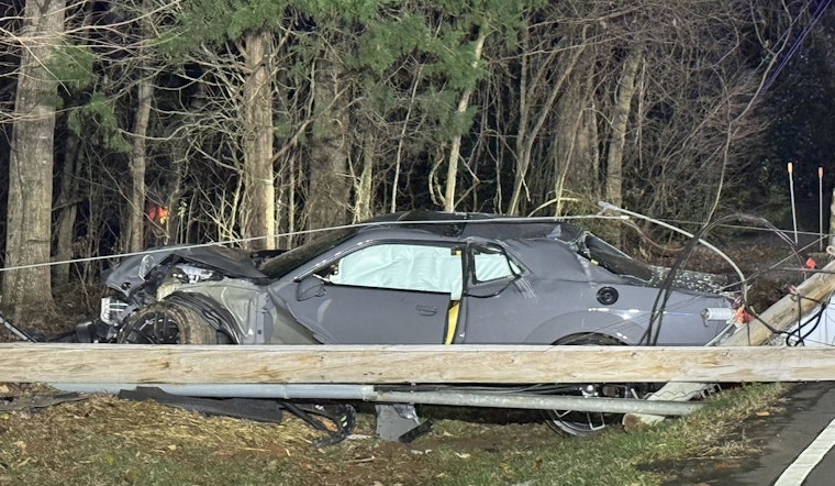 Huntersville Responders Act Swiftly to Vehicle-Pole Collision on Bud Henderson Road, No Injuries Reported