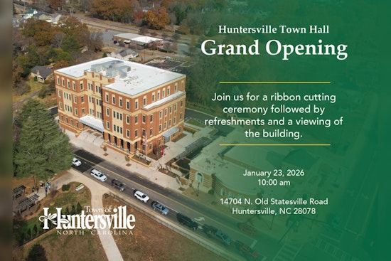 Huntersville Town Hall Set to Open Doors with Grand Ceremony on January 23