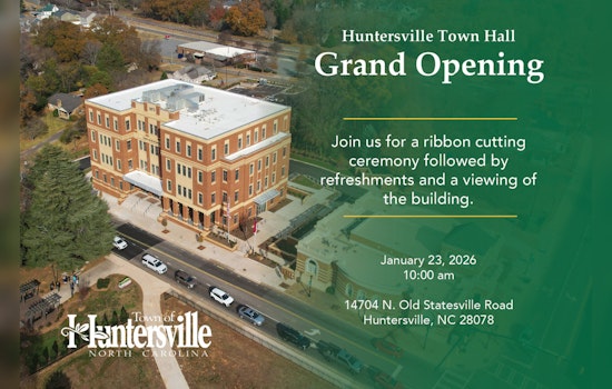 Huntersville Town Hall Set to Open Doors with Grand Ceremony on January 23