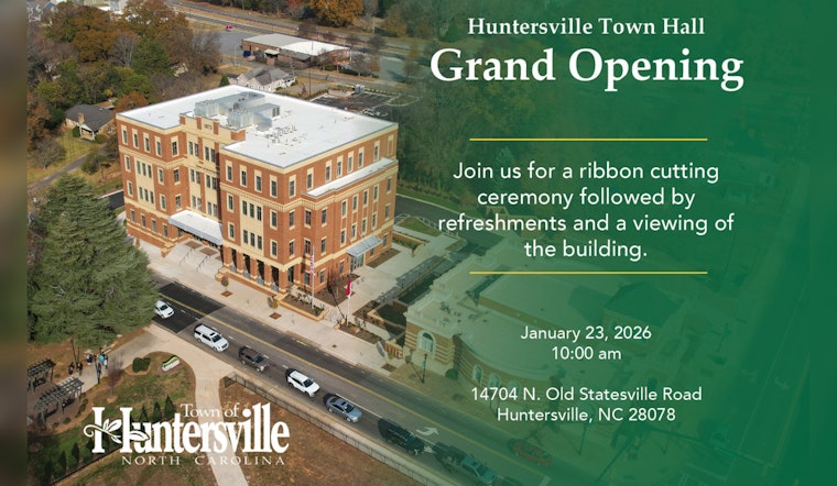 Huntersville Town Hall Set to Open Doors with Grand Ceremony on January 23