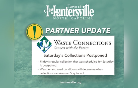 Huntersville Trash Collection Delayed Amidst Snowstorm, Safety Prioritized Over Schedule
