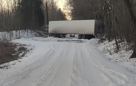 Icy Chaos in Atoka as Jackknifed Semi Shuts Crossroads, Somerville Barn Caves In