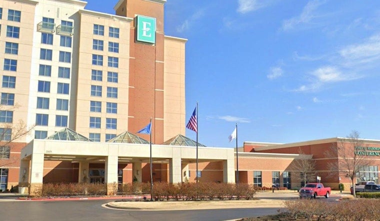 Indoor Deluge Sends Embassy Suites Lobby Ceiling Crashing Down In Norman