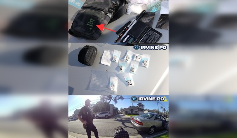 Irvine Police Arrest Man with "Warrant" Bag for Drug Charges in Costa Mesa