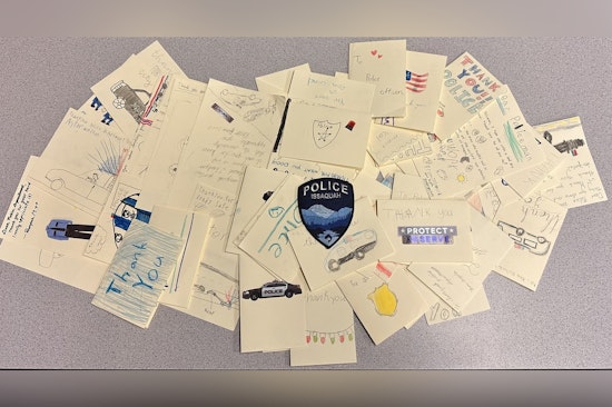 Issaquah Students' Appreciation Cards Warm Hearts at Local Police Department on Officer Appreciation Day