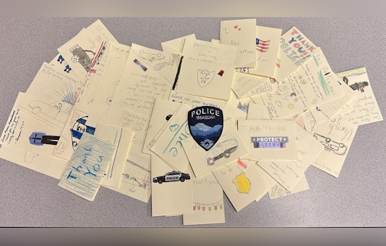 Issaquah Students' Appreciation Cards Warm Hearts at Local Police Department on Officer Appreciation Day