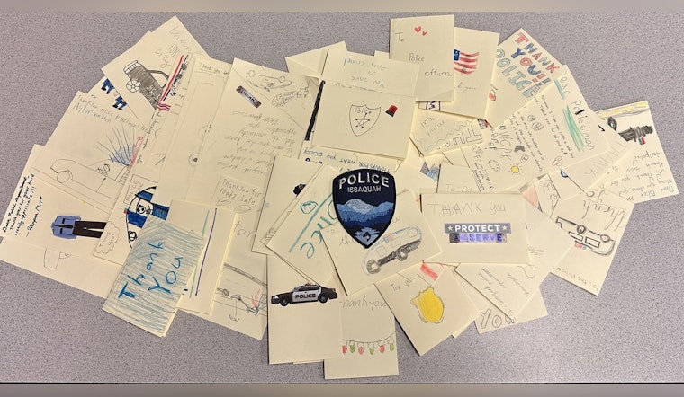 Issaquah Students' Appreciation Cards Warm Hearts at Local Police Department on Officer Appreciation Day