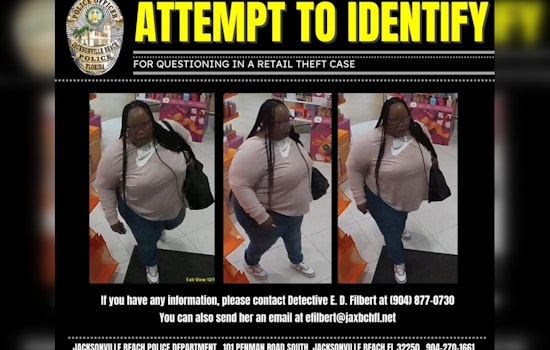 Jacksonville Beach Police Seek Public Help to Identify Ulta Beauty Shoplifting Suspect