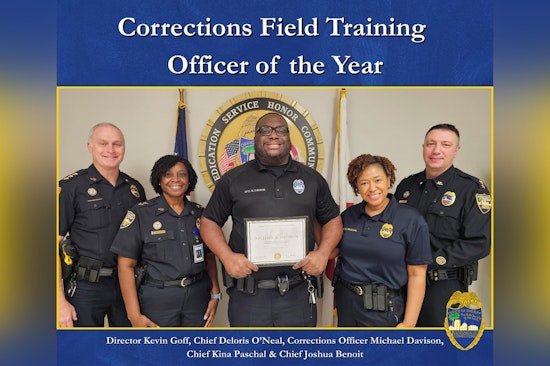 Jacksonville Corrections Officer Michael Davison Named Field Training Officer of the Year