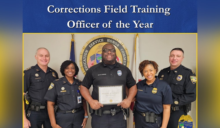 Jacksonville Corrections Officer Michael Davison Named Field Training Officer of the Year