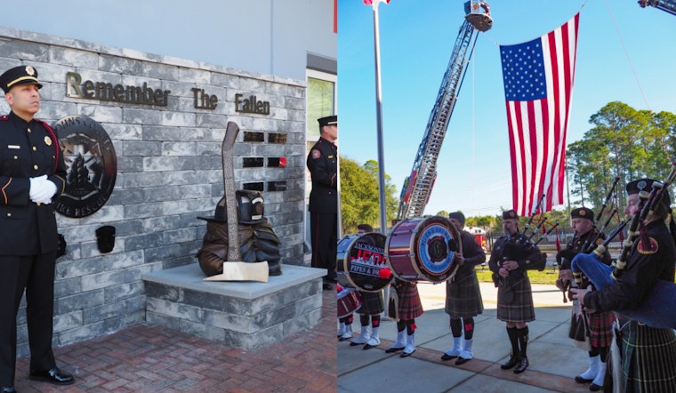 Jacksonville Fire Rescue Honors Fallen Heroes at St. Johns County Memorial Dedication