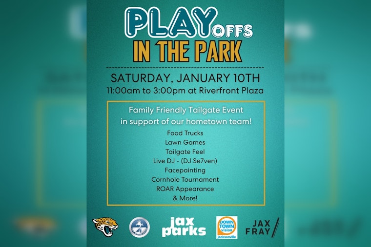 Jacksonville Hosts Festive 'Playoffs in the Park' Rally Ahead of Jaguars vs. Bills Playoff Game