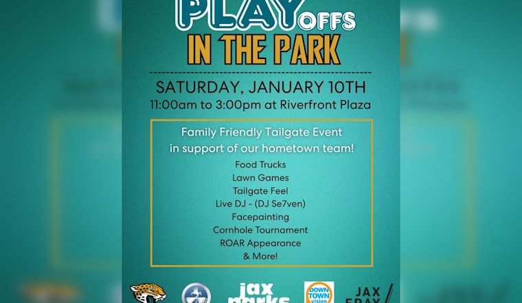 Jacksonville Hosts Festive 'Playoffs in the Park' Rally Ahead of Jaguars vs. Bills Playoff Game