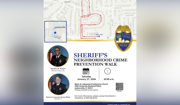 Jacksonville Sheriff T.K. Waters to Engage Community on Foot in Lakewood Area Outreach Initiative