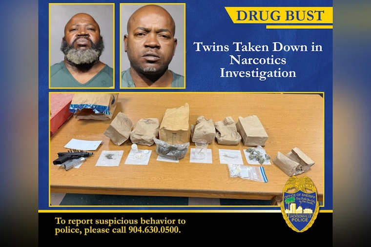 Jacksonville Twin Brothers Charged with Drug Trafficking After Coordinated Bust Near Edwards Park