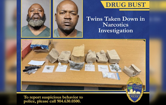 Jacksonville Twin Brothers Charged with Felony in Drug Bust Near Local Park