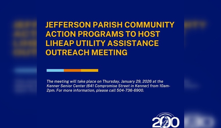 JeffCAP to Host LiHEAP Energy Assistance Outreach in Kenner for Jefferson Parish Residents