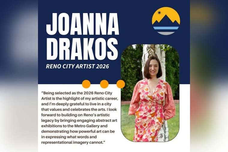 Joanna Drakos Named Reno's 2026 City Artist and Set to Enliven Local Art Scene with Abstract Exhibitions