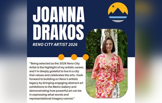 Joanna Drakos Named Reno's 2026 City Artist and Set to Enliven Local Art Scene with Abstract Exhibitions