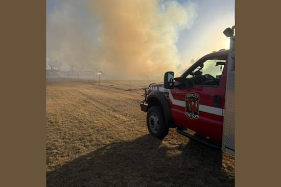 Johnson County Fire Departments Tackle Grass Fire in Cleburne, Highlight Burn Ban Necessity Amid Dry Conditions