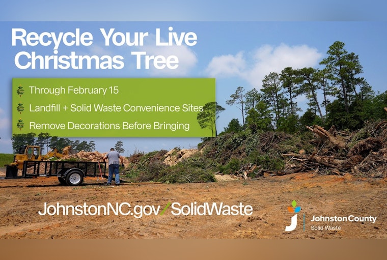 Johnston County Offers Eco-Friendly Christmas Tree Disposal Options Until February 15