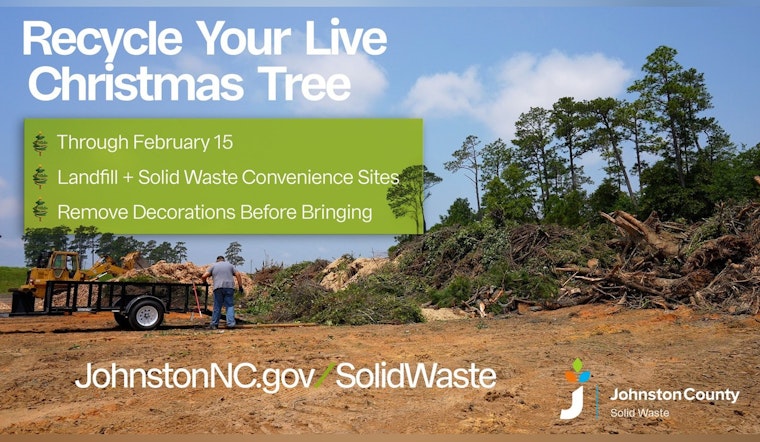 Johnston County Offers Eco-Friendly Christmas Tree Disposal Options Until February 15