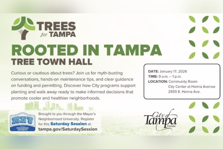 Join the Conversation on Urban Forestry at Tampa's Inaugural "Rooted in Tampa: Tree Town Hall" This Saturday