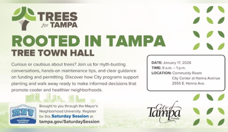 Join the Conversation on Urban Forestry at Tampa's Inaugural "Rooted in Tampa: Tree Town Hall" This Saturday