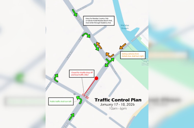 Kahala Gridlock Alert As Sony Open Closes Key Stretch Of Avenue