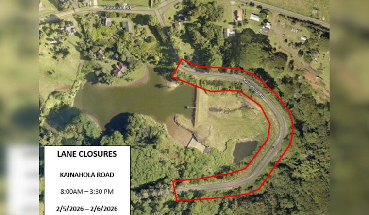 Kainahola Road Guardrail Repairs to Cause Lane Closures on Feb 5-6, Plan Your Detours Accordingly