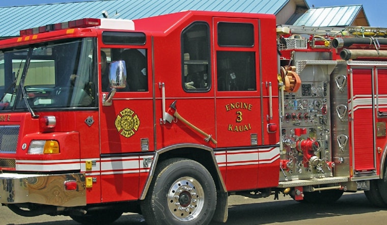Kaua‘i Firefighters Swiftly Extinguish Late-Night Blaze in Hanalei Storage Tent
