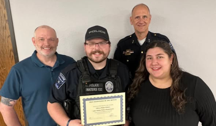 Lake Dallas Celebrates Officer Blake Waters as January First Responder of the Month for Exemplary Service